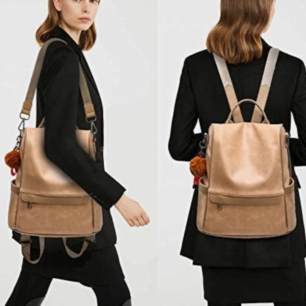 Backpack Purse PU Leather Anti-theft